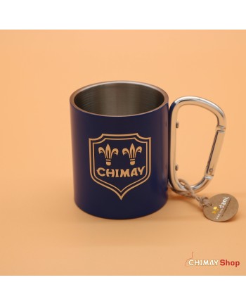 Navy blue metal mug