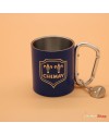 Mug en métal bleu marine