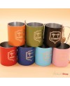Mug en métal bleu marine