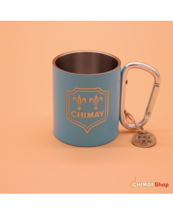 Mug en métal bleu ciel