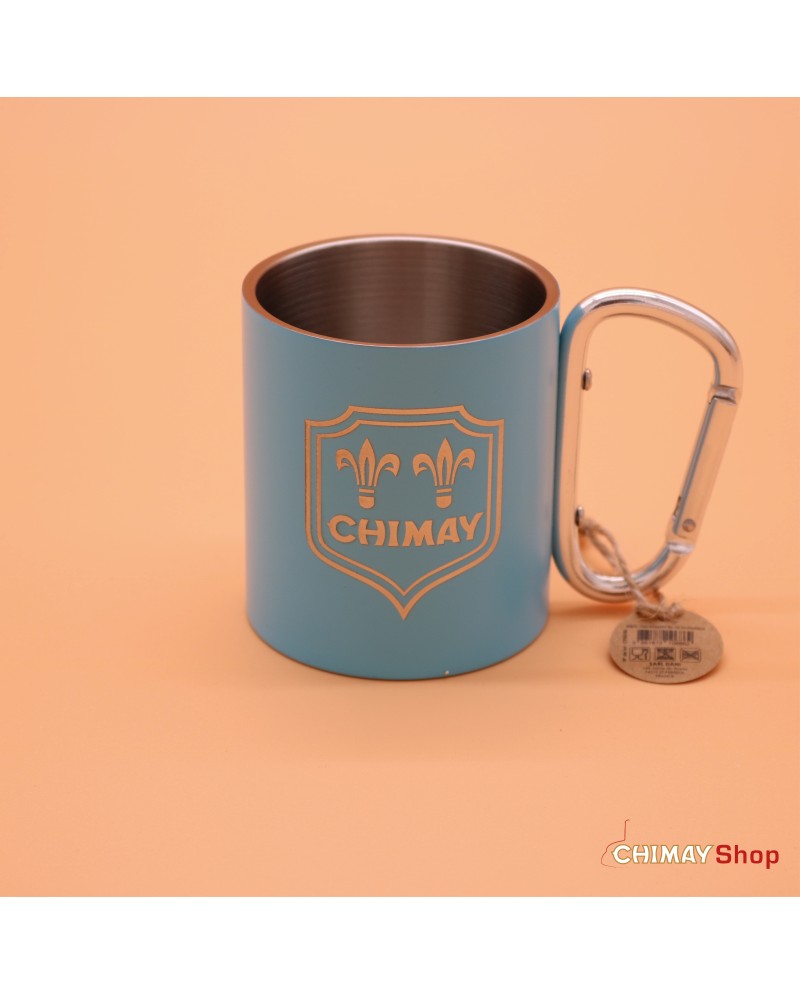 Mug en métal bleu ciel