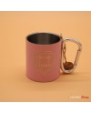 Pink metal mug
