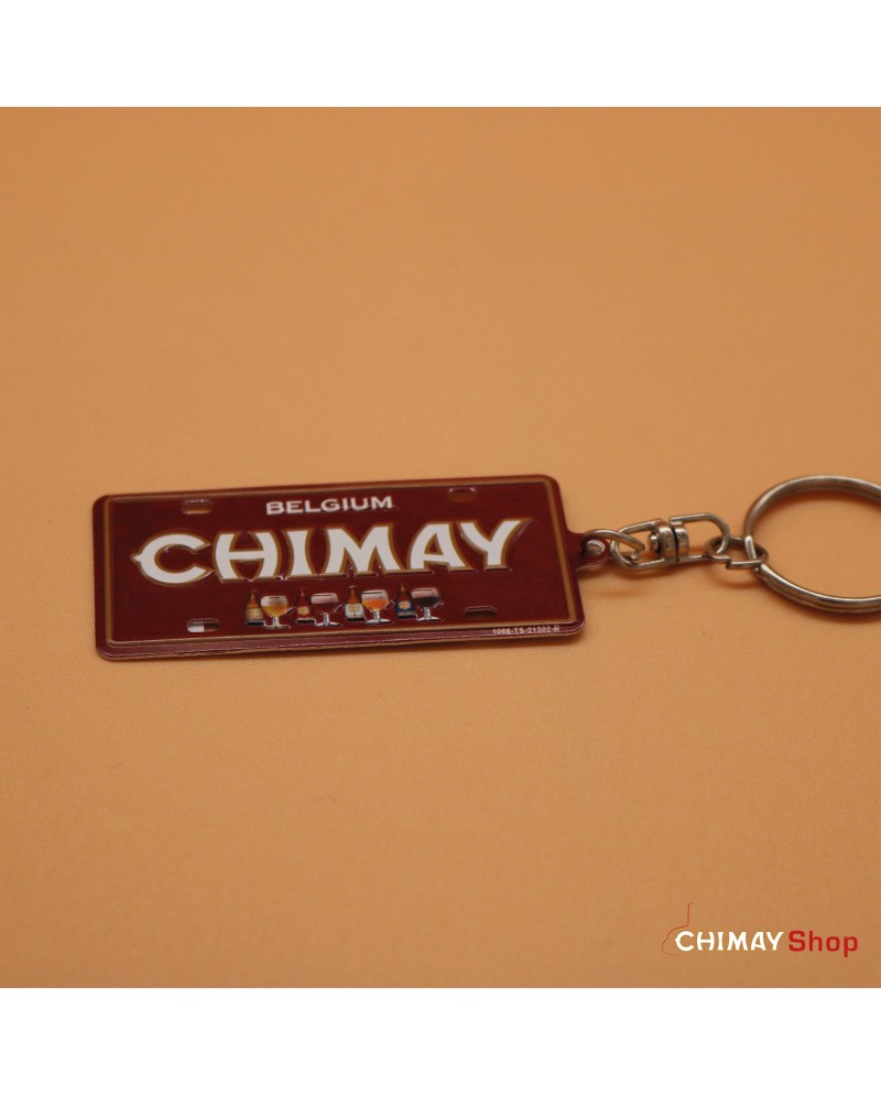 Metal keychain – red plate