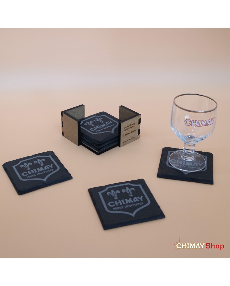 Set of slate coasters