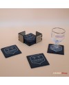 Set of slate coasters