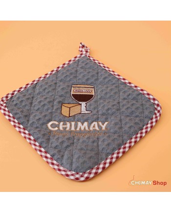 Grey oven mitt – red gingham