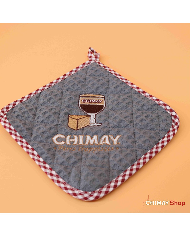 Grijze ovendoek – rood vichy