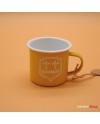 Tasse émaillée jaune