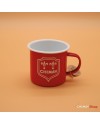 Tasse émaillée rouge