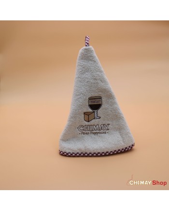 Beige en roode vaatdoek