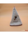 Beige en roode vaatdoek