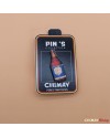 Pin's blue bottle