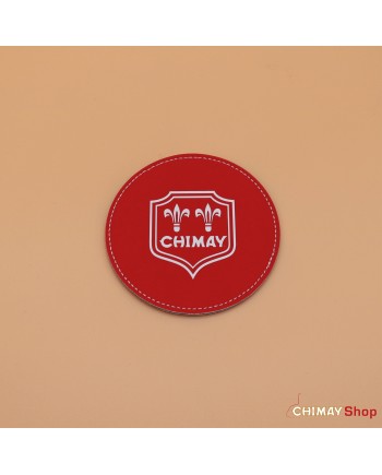 Leatherette coaster - Red