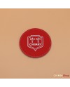 Leatherette coaster - Red