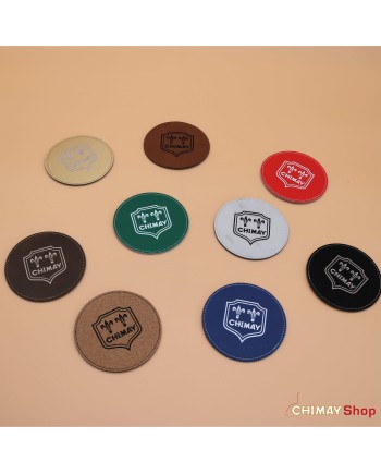 Sous-bock en similicuir - Rouge