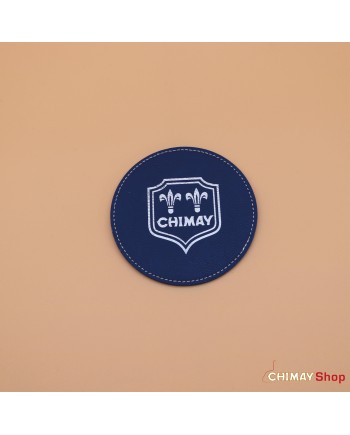 Leatherette coaster - Blue